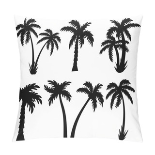 Personality  Palm. Vector Illustration. Silhouette Pillow Covers