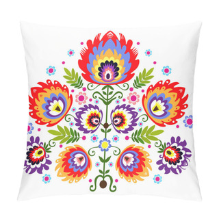Personality  Folk Embroidery Flowers Pillow Covers