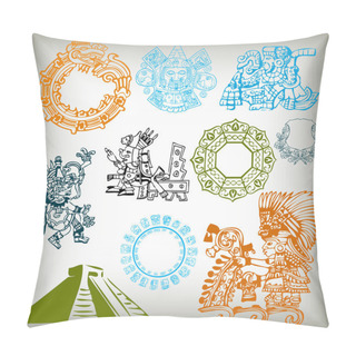 Personality  Vector Set - American Indian National Patterns Pillow Covers