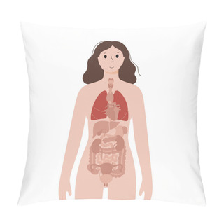 Personality  Internal Organs In Female Body Pillow Covers