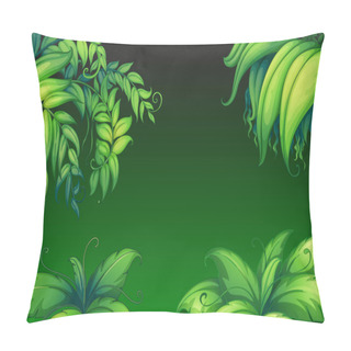 Personality  Green Leafy Plants Pillow Covers