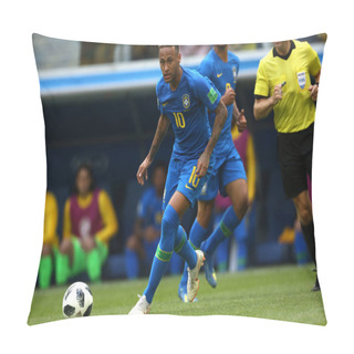 Personality  SAINT PETERSBURG, RUSSIA - JUNE 22, 2018: NEYMAR In Action During Fifa World Cup Russia 2018, Group E, Football Match Between BRAZIL V COSTA RICA  Pillow Covers