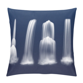 Personality  Set Of Isolated Realistic Vector Cascade Waterfall Pillow Covers