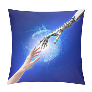 Personality  Connection Between People And Technology Pillow Covers