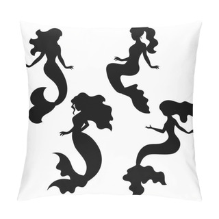 Personality  Silhouettes Of Mermaids Pillow Covers