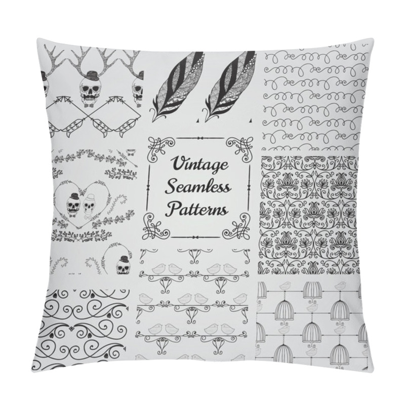 Personality  Hand Drawn Floral Seamless Patterns pillow covers