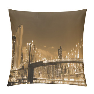 Personality  Brooklyn Bridge Night View Pillow Covers