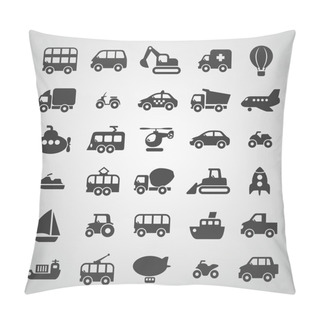 Personality  Transportation Icon Set Pillow Covers
