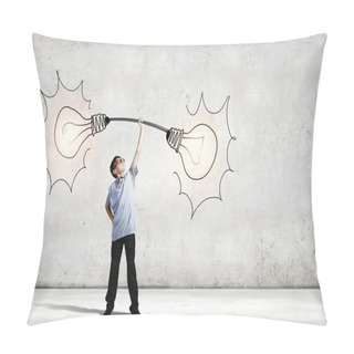 Personality Boy With Barbell Pillow Covers