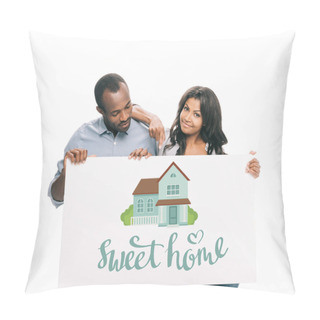 Personality  African American Couple With Banner Pillow Covers