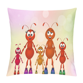 Personality  Family Of Ants Pillow Covers