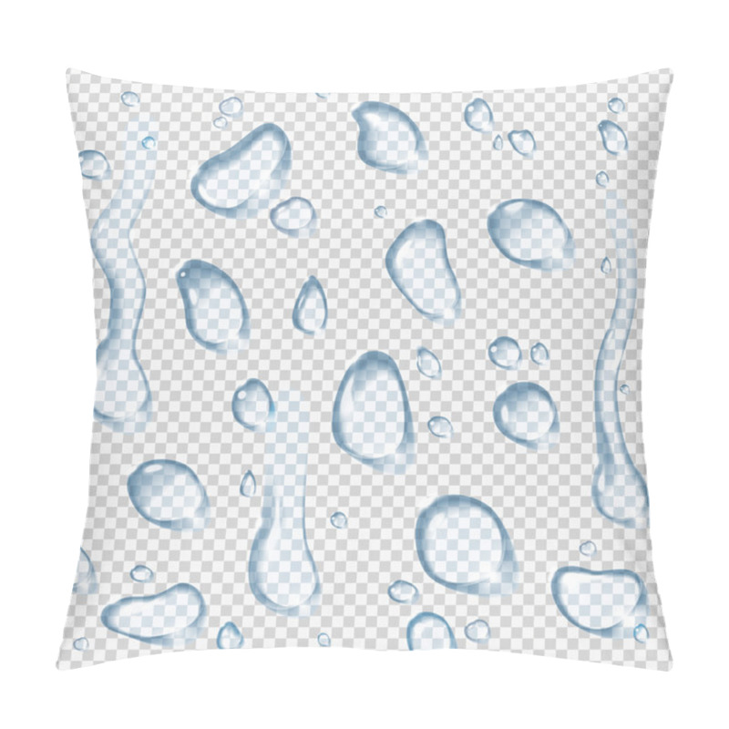 Personality  Transparent vector water drops set 2. pillow covers