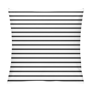 Personality  Thin Black And White Horizontal Striped Textured Fabric Backgrou Pillow Covers