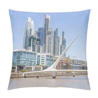 Personality  Bridge In Puerto Madero In Buenos Aires Pillow Covers