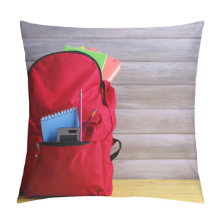 Personality  Red Bag With School Equipment Pillow Covers