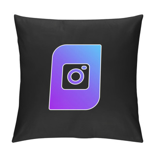 Personality  Album Blue Gradient Vector Icon Pillow Covers