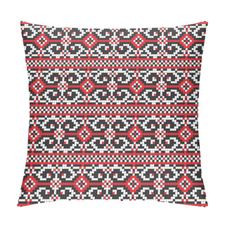 Personality  Ukrainian Folk Art. Traditional Embroidery Pattern. Abstract Vector Texture Pillow Covers