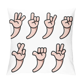 Personality  Four Finger Cartoon Hand Pillow Covers