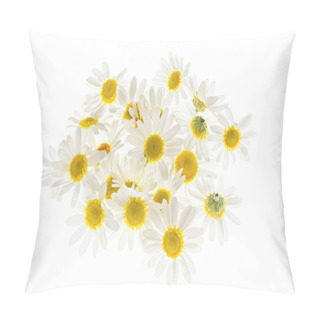 Personality  Pile Of Fresh Chamomile Flowers Pillow Covers