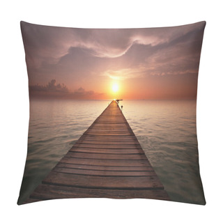 Personality  Boardwalk On The Beach Pillow Covers