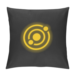 Personality  Astronomy Yellow Glowing Neon Icon Pillow Covers