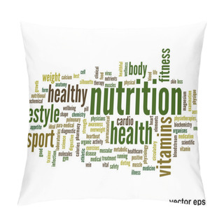Personality  Nutrition Health Word Cloud Pillow Covers