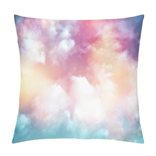 Personality  Colorful Clouds With Lens Flare Pillow Covers