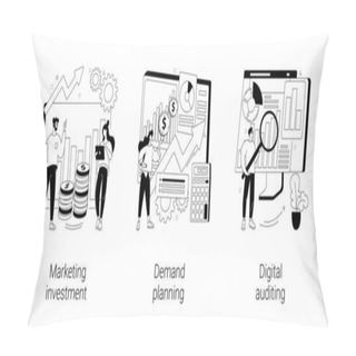Personality  Marketing Accounting Abstract Concept Vector Illustrations. Pillow Covers