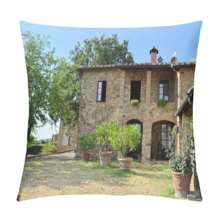 Personality  The Tuscan Countryside With Hills Of Olive Trees And Vines Pillow Covers