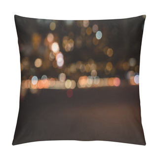 Personality  Night Background With Blurred Bokeh Lights Pillow Covers