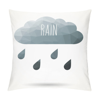 Personality  Triangular Cloud With Rain Pillow Covers