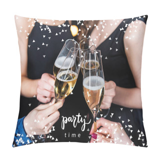 Personality  Women Clinking Glasses Pillow Covers