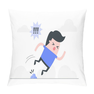 Personality  Man Legs Stumbling With A Rock.  Pillow Covers