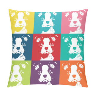 Personality Boston Terrior Color Pattern  Pillow Covers