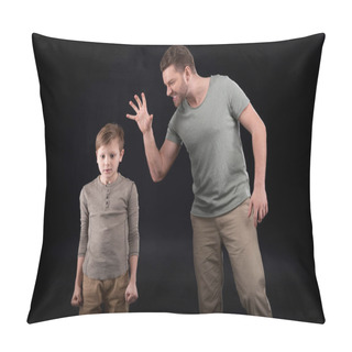 Personality  Father And Son Having Conflict Pillow Covers