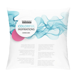Personality  Abstract Smoky Waves  Background. Template Brochure Design Pillow Covers