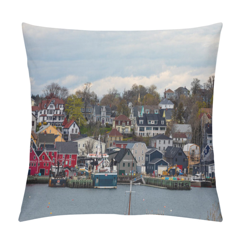 Personality  The Historic City Of Lunenburg In Nova Scotia Canada Pillow Covers