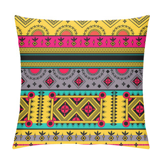 Personality  Colorful Indian Tribal Seamless Pattern Pillow Covers