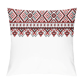 Personality  Tribal Pattern ( Assamese Pattern ) Of Northeast India Which Is Used For Textile Design In Assam Gamosa , Muga Silk Or Other Treditional Dress.similar To Ukrainian Pattern Or Russian Pattern. Pillow Covers