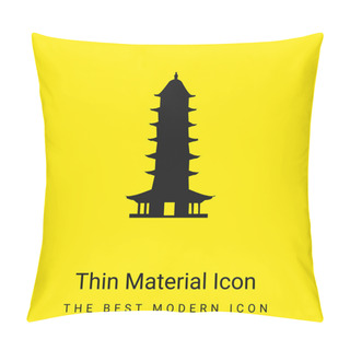 Personality  Auspicious Light Pagoda Minimal Bright Yellow Material Icon Pillow Covers