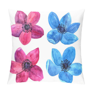Personality  Watercolor Drawing Flowers Pillow Covers