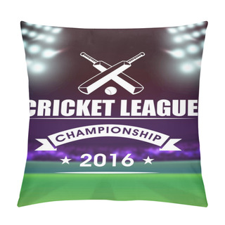 Personality  Template, Banner Or Flyer For Cricket Sports Concept. Pillow Covers