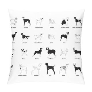 Personality  Set Of Dog Silhouettes Pillow Covers