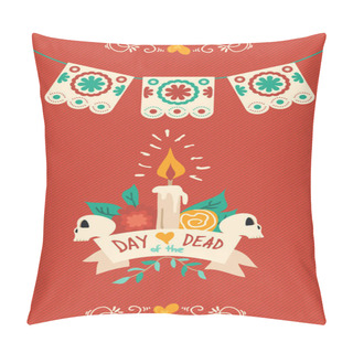 Personality  Day Of The Dead Hand Drawn Sugar Skull Poster Art Pillow Covers