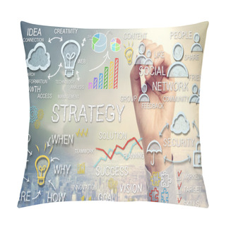 Personality  Hand Drawing Business Strategy Concepts Pillow Covers