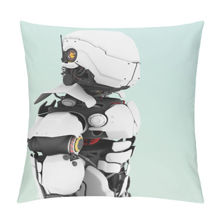 Personality  Futuristic Robot. Pillow Covers