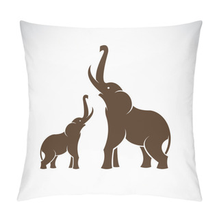 Personality  Vector Image Of An Elephant On White Background Pillow Covers