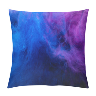 Personality  Color Smoke Neon Abstract Background Blue Purple Pillow Covers
