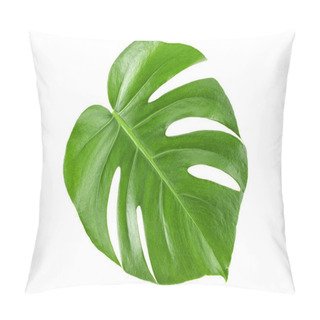 Personality  Monstera Green Jungle Leaf Isolated On White Background Pillow Covers