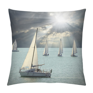 Personality  Sailboats On Sea Pillow Covers